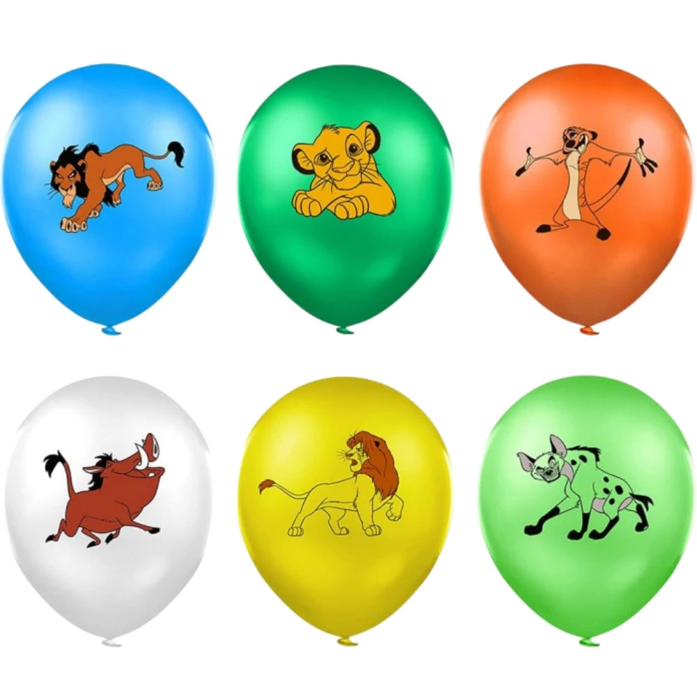 Disney leão rei decorações simba leão rei balão de látex selva safári balão