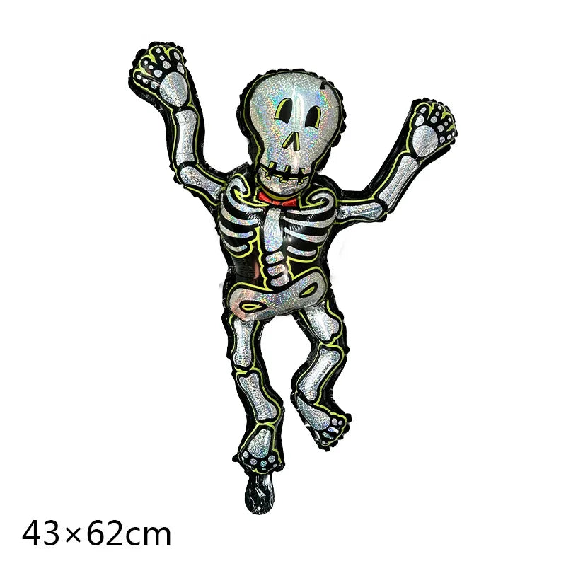 Balões grandes Halloween, conjunto independente balões grandes alumínio, abóbora