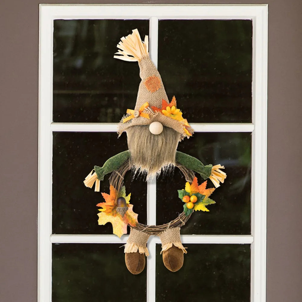 Pingente teto espantalho festa junina , Festa ação graças, chapéu estopa, enfeite guirlanda