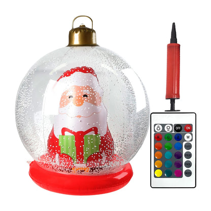 Grandes Bolas Infláveis de Natal, 24", Bola Inflável Gigante de PVC Decorada Natal e Bola