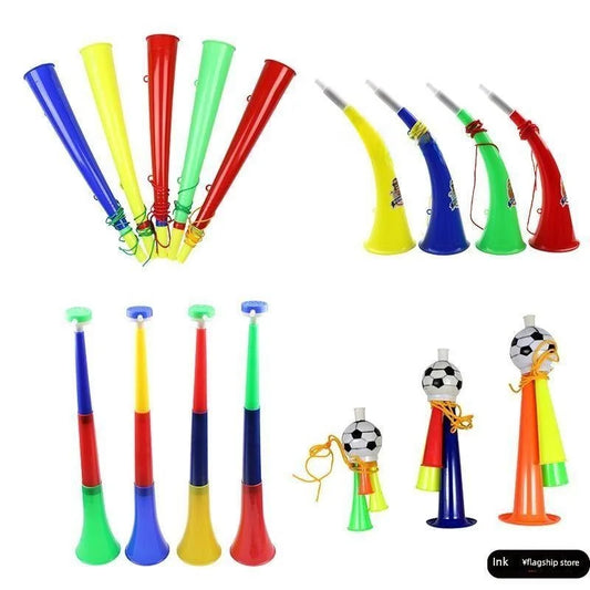 Corneta Vuvuzela Plástico Brasil Verde e Amarelo Copa do Mundo Torcida