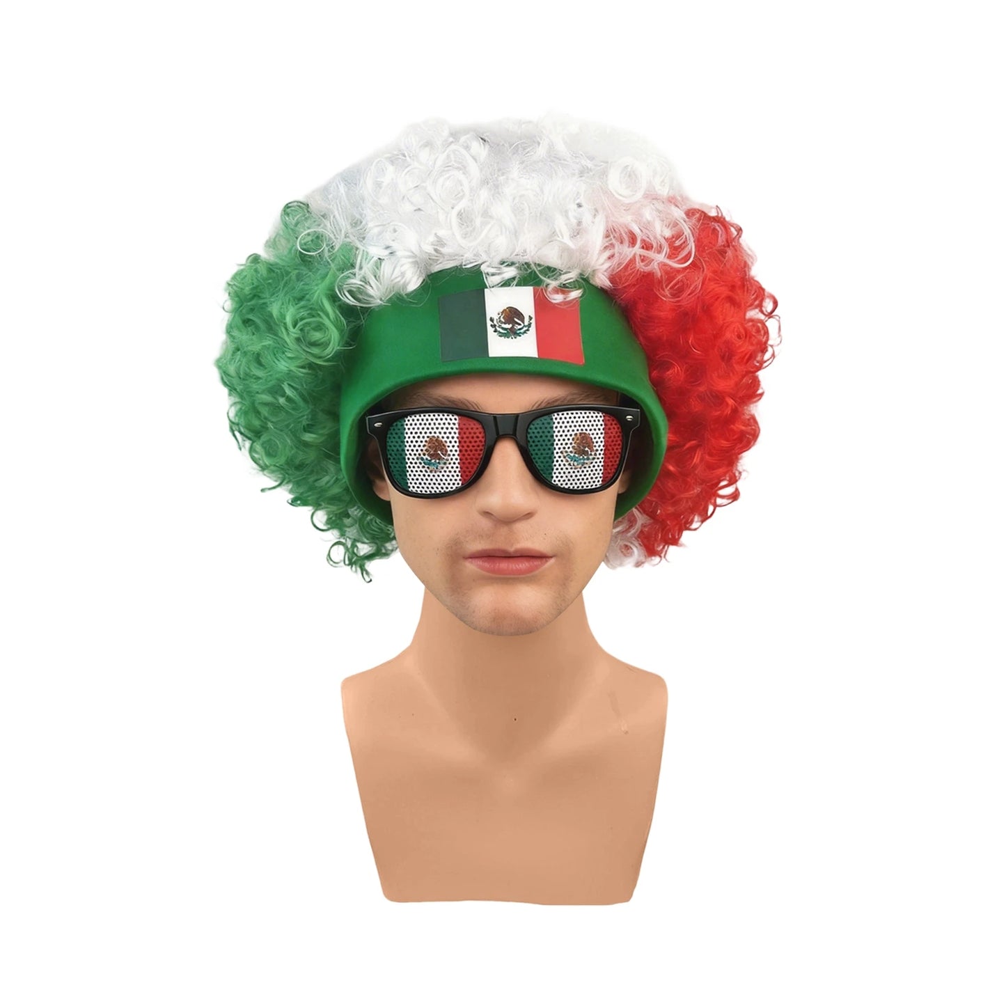 Kits Torcedor Copa do Mundo 2 peças Torcida Kit Torcedor Óculos e Peruca Copa Mundo