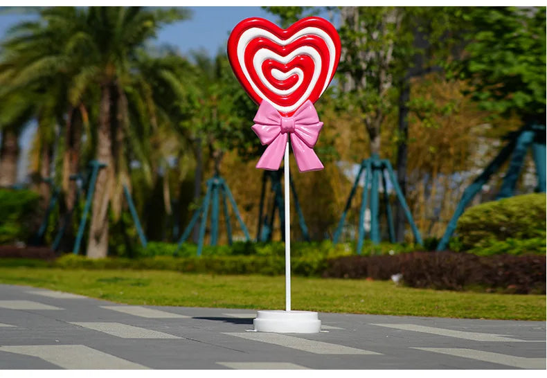 Pirulito Gigante Shopping em Formato de Bengala Doce Simulada para Decoração de Natal