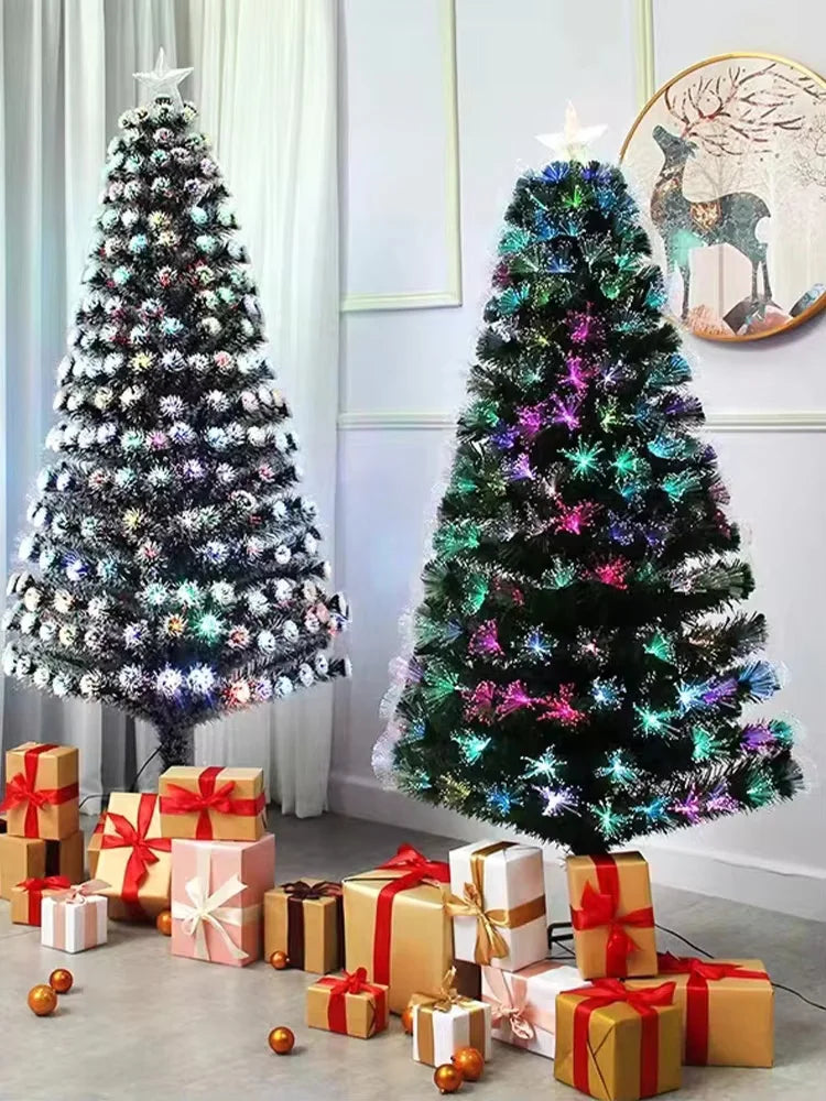 Árvore de Natal Fibra Ótica Árvore de Natal Com Luzes Decoração PVC Árvore De Natal
