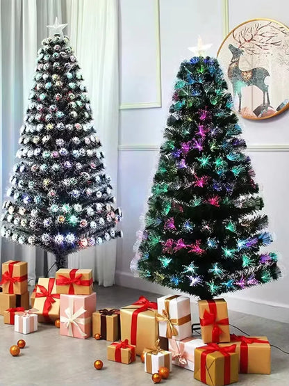 Árvore de Natal Fibra Ótica Árvore de Natal Com Luzes Decoração PVC Árvore De Natal