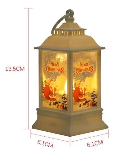 Mini enfeite de árvore de Natal com lanterna LED (branco)