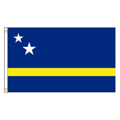 Bandeira de Curaçao Copa do Mundo 2' X 3' Pés 100% Poliéster Bandeira