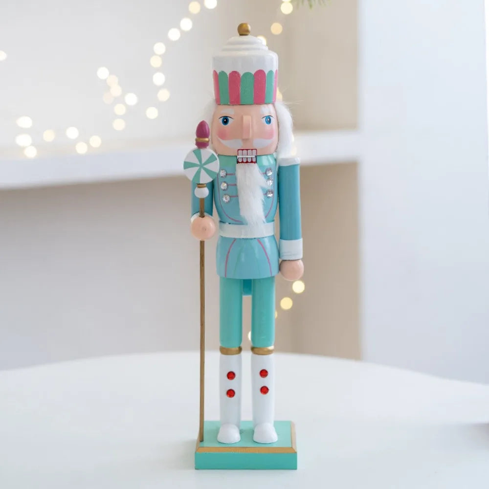 Quebra-nozes de Natal Enfeite de soldado de nogueira colorido de 25 cm, decoração Natal