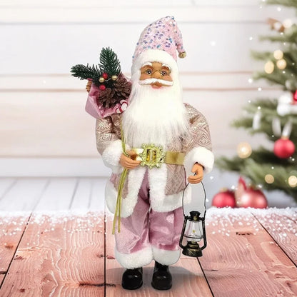 Decoração Natal Papai Noel Papai Noel de 34CM*20CM em pé estátua Papai Noel coleção