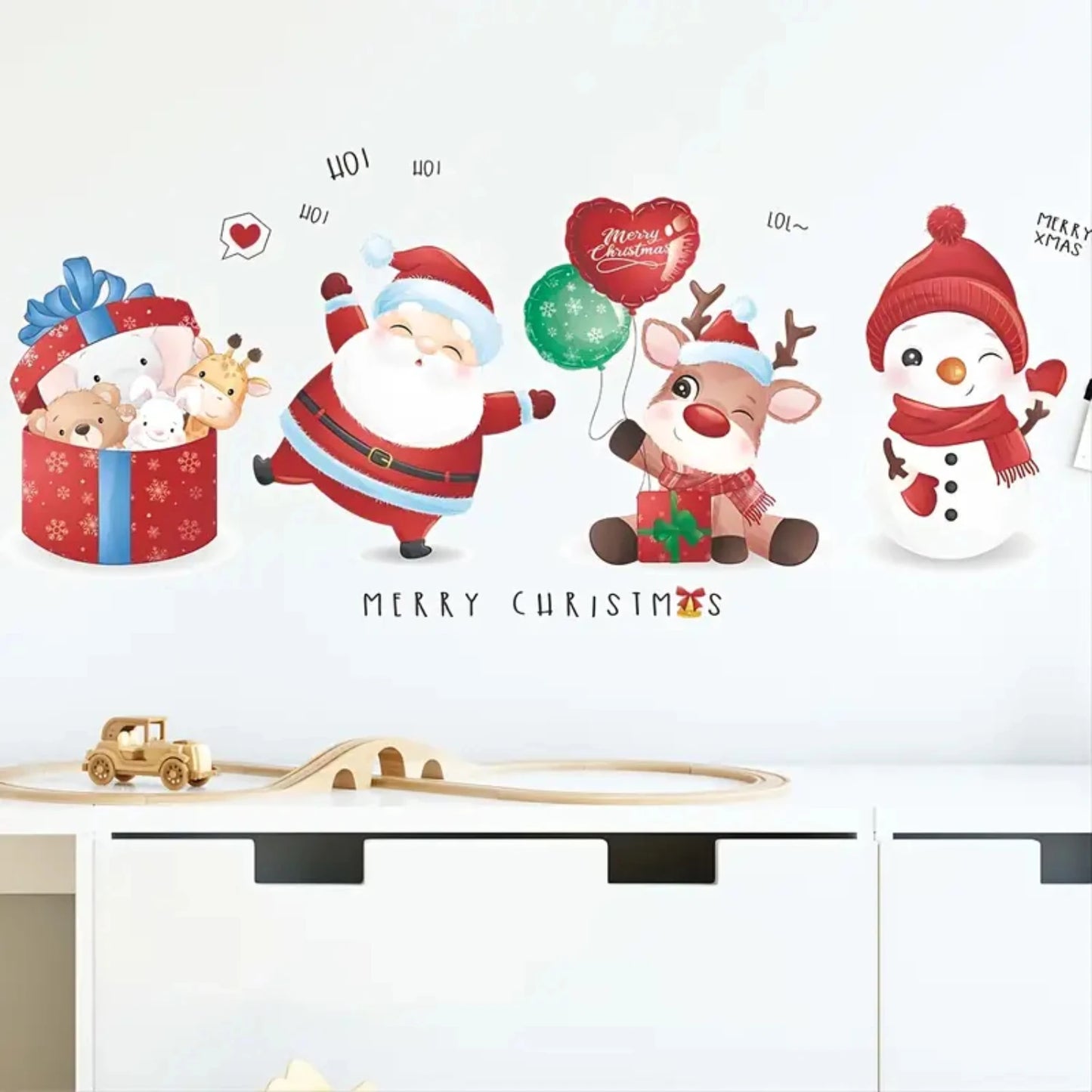 Adesivos de parede de doces de Natal decoração de parede de Natal decalques