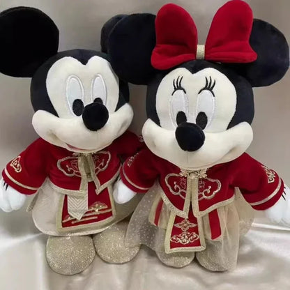 Boneco Mickey e Minnie Pelúcia Macio Disney - Pelúcia Mickey Disneylândia 36cm/24cm