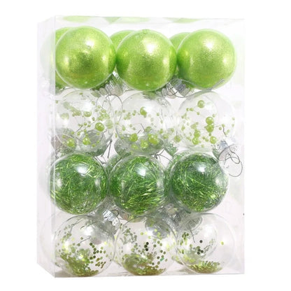 kits de Bolas Natal Inquebráveis (Geralmente com 24 Unidades de 4 cm), Feitas de Plástico Resistente