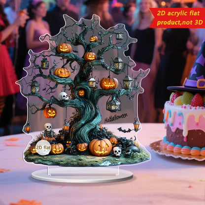 Decoração de árvores mortas Halloween ornamento de mesa halloween temático fantasma