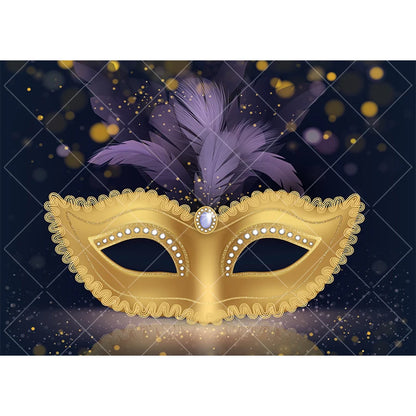 Carnaval, cenário fotográfico, roxo, verde, dourado, máscara, baile, dança, fundo máscaras