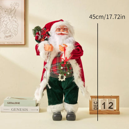 Enfeite Papai Noel Natal Estatuetas de Papai Noel | Figura de Natal de Papai Noel em pé