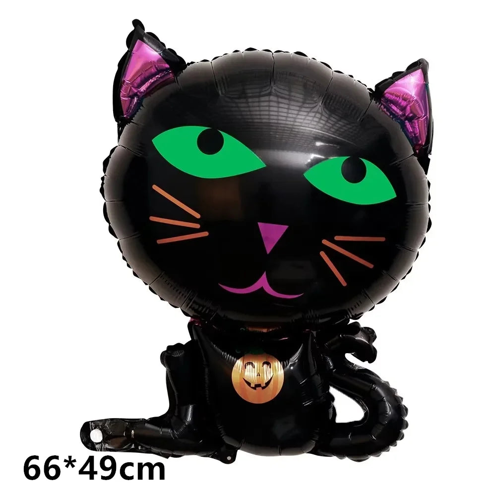 Decoração de festa de Halloween 3D balões decoração abóbora gato balão forma fantasma