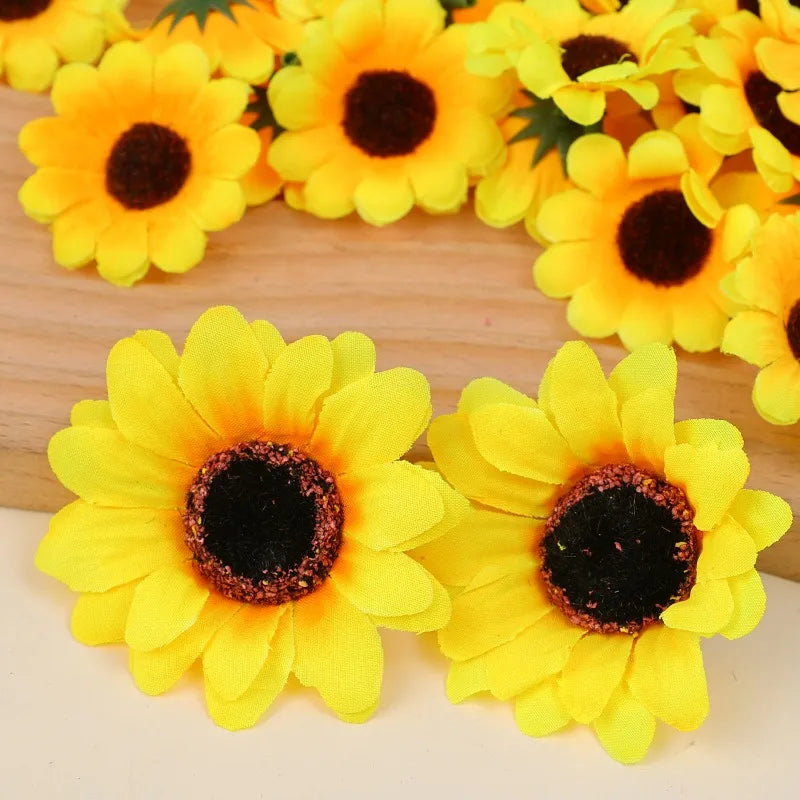 Enfeite Girassol para Festa Junina flores artificiais de girassol com hastes, plantas artificiais