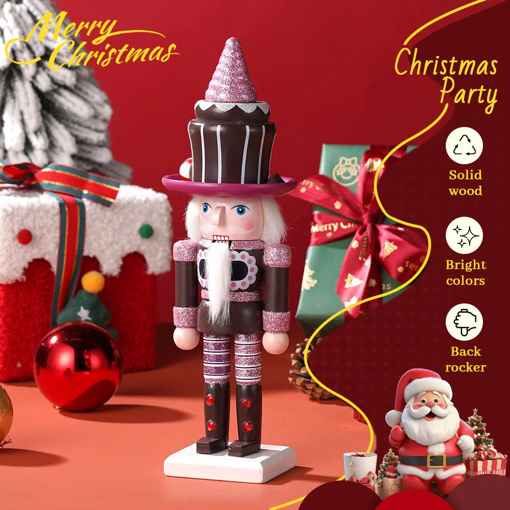 Soldado quebra-nozes de madeira natal quebra-nozes ornamento fantoche artesanato