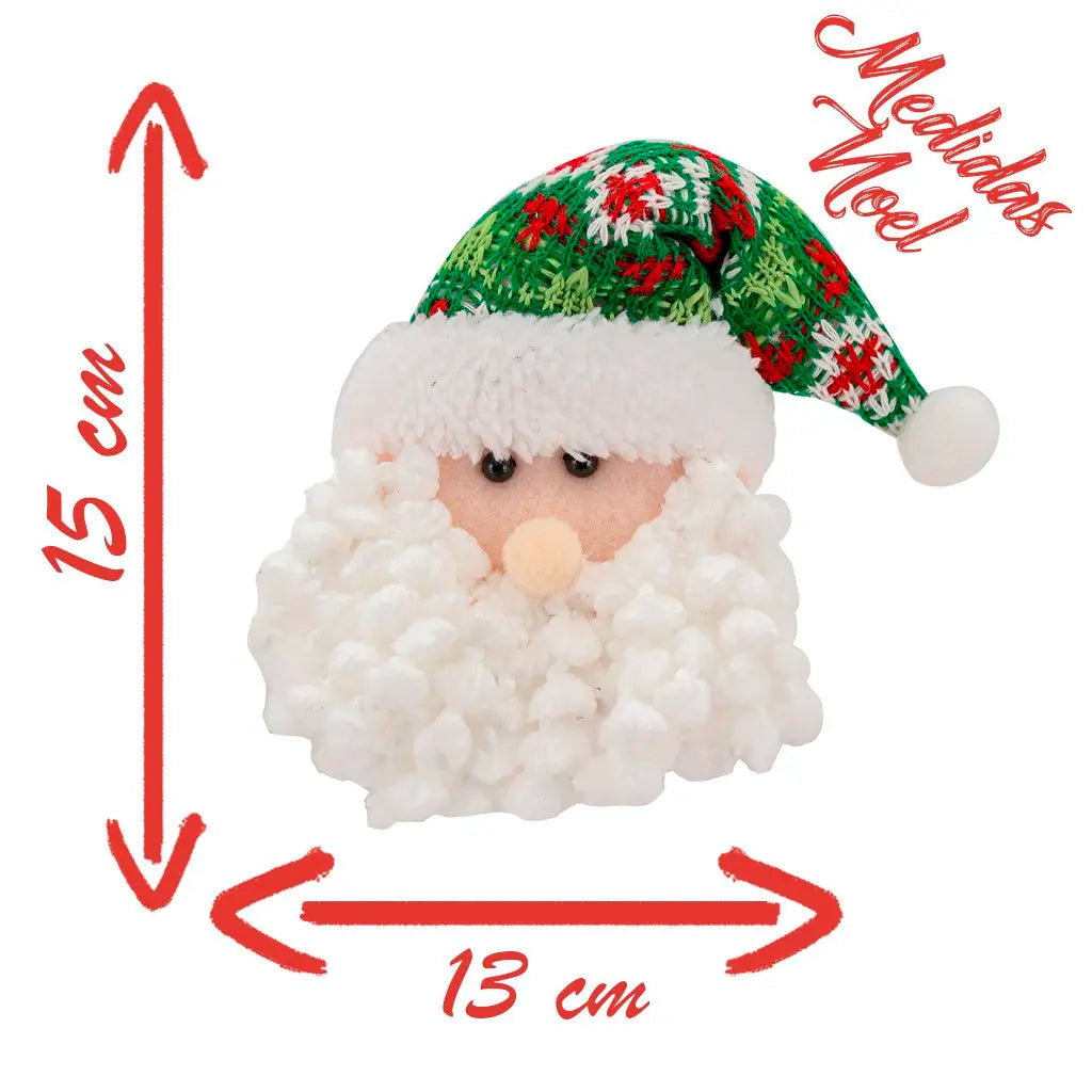 Kit Conjunto 1 Pendentes Árvore Natal Papai-Noel 15cm Ornamento Papai Noel Natalino