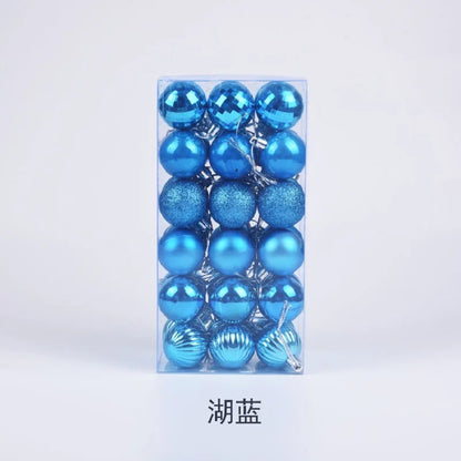 Bola de Natal conjunto de 36 peças de enfeite de árvore de Natal de 4 cm para aumentar