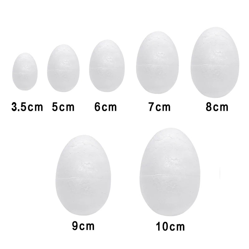 Ovos de isopor em forma de ovo, 20 peças, bolas de espuma de 7cm, ovos de isopor 9cm