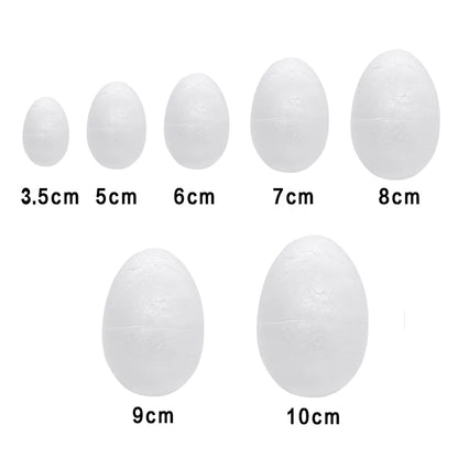 Ovos de isopor em forma de ovo, 20 peças, bolas de espuma de 7cm, ovos de isopor 9cm