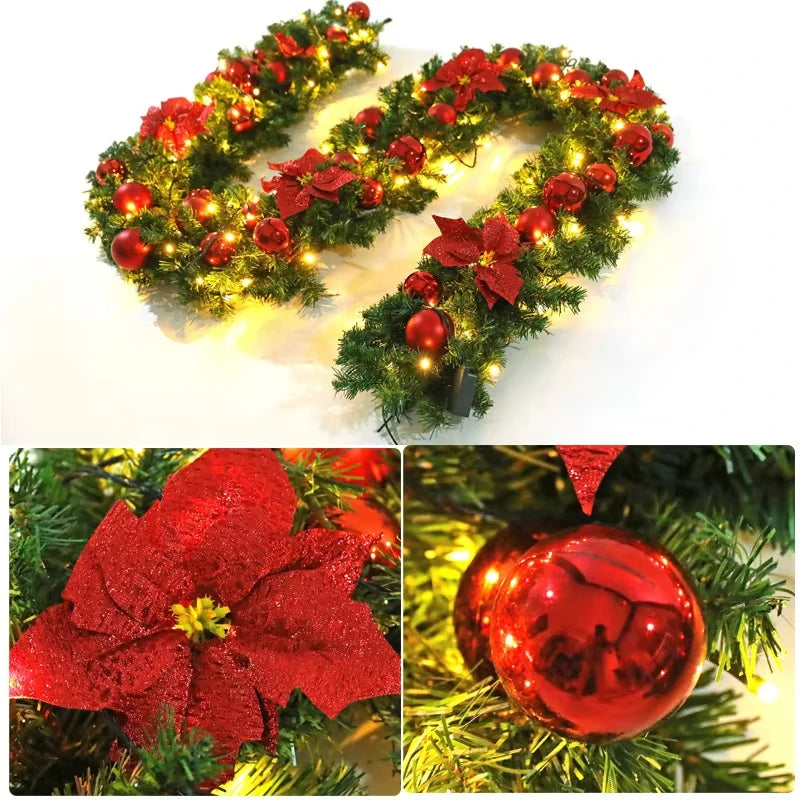 Guirlanda de Natal Decorativa, Guirlanda de Natal com Bengala, Enfeite para Árvore Natal