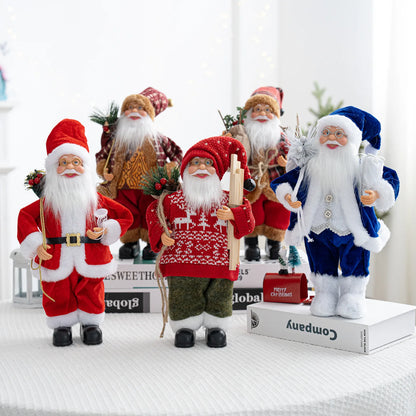 Boneco Papai Noel Lanterna Vermelho decoração de mesa de papai Noel de 30CM*11.81