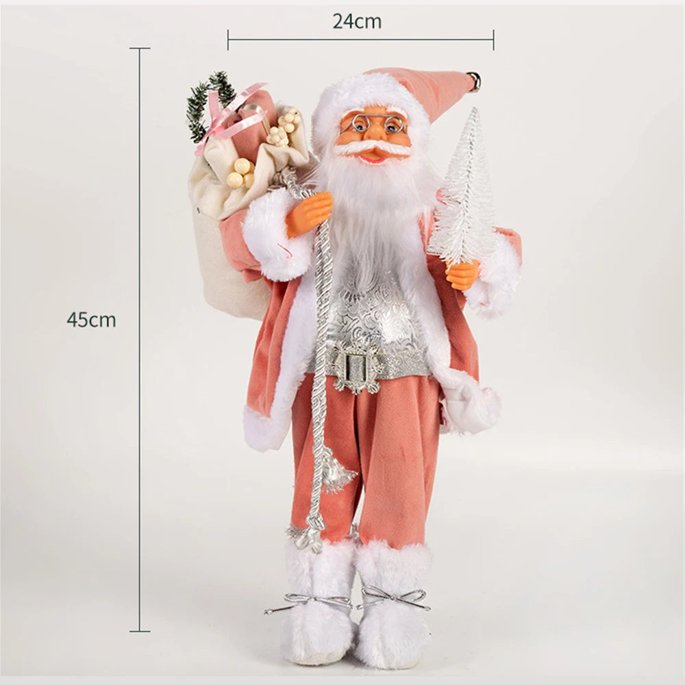 Boneco papai noel rosa 60cm