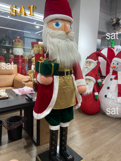 Enfeite de Natal Quebra Nozes Shopping Decoração Natal Madeira 2.1 metros, Grande