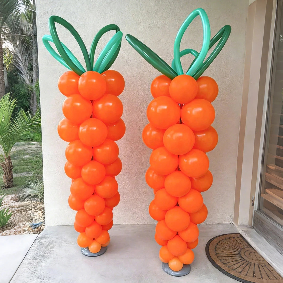Balão de látex em forma de cenoura, presentes, adereços para fotos, decorações de páscoa