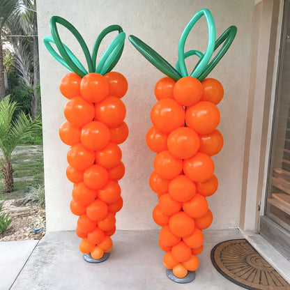 Balão de látex em forma de cenoura, presentes, adereços para fotos, decorações de páscoa