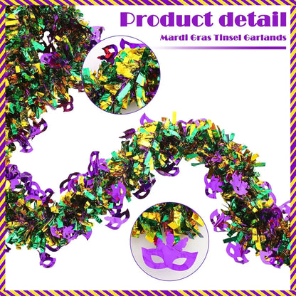 kit Carnaval Pacote com 1 saias de mesa com franjas metálicas Carnaval de 29,5 x 182 cm