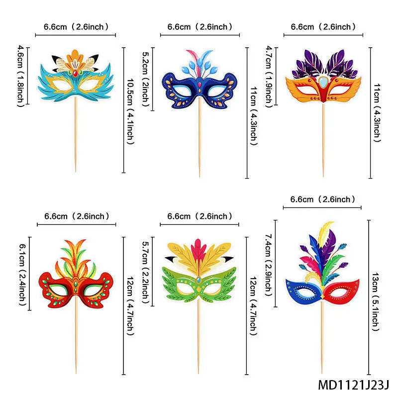 Kit Carnaval com 30 peças de adereços para cabine de fotos do Carnaval de Nova Festa