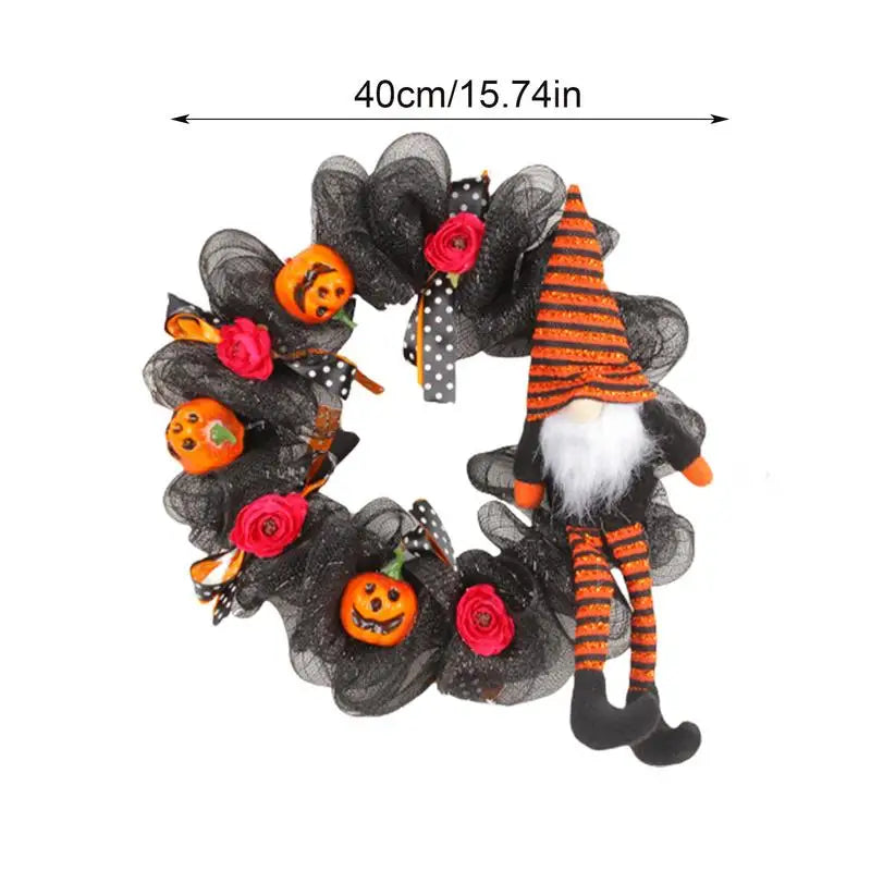 Decoração de guirlanda de Halloween, guirlandas de 35,5 cm para decoração de bruxa