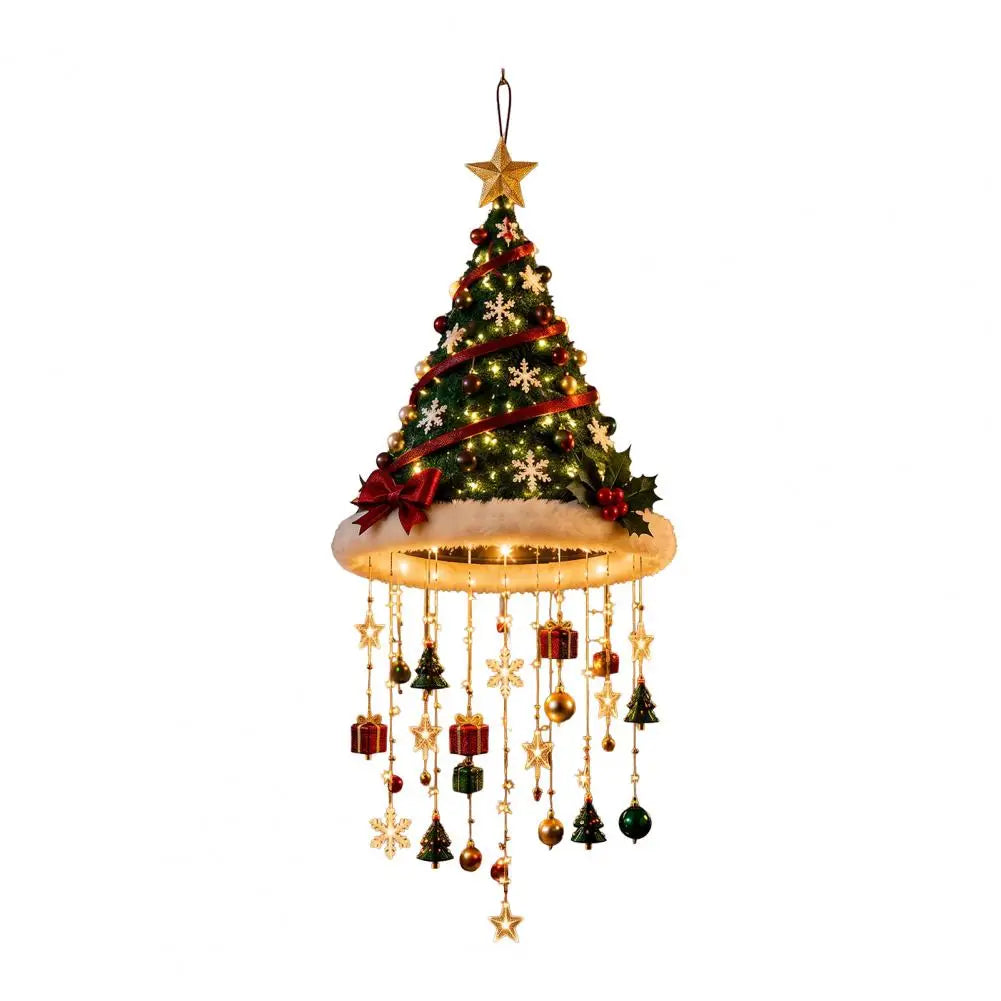Luminária Pendente / Enfeite de Natal em Formato de Sino ou Chapéu de Papai Noel com LED