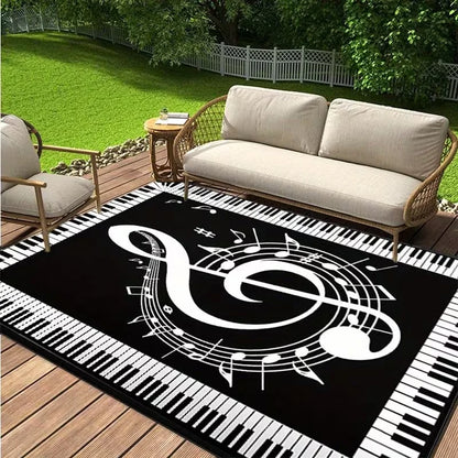 Tapete Marrom Sala de Violão Instrumentos, Tapetes Decorativos Tapete Lavável 9cmx1.5m