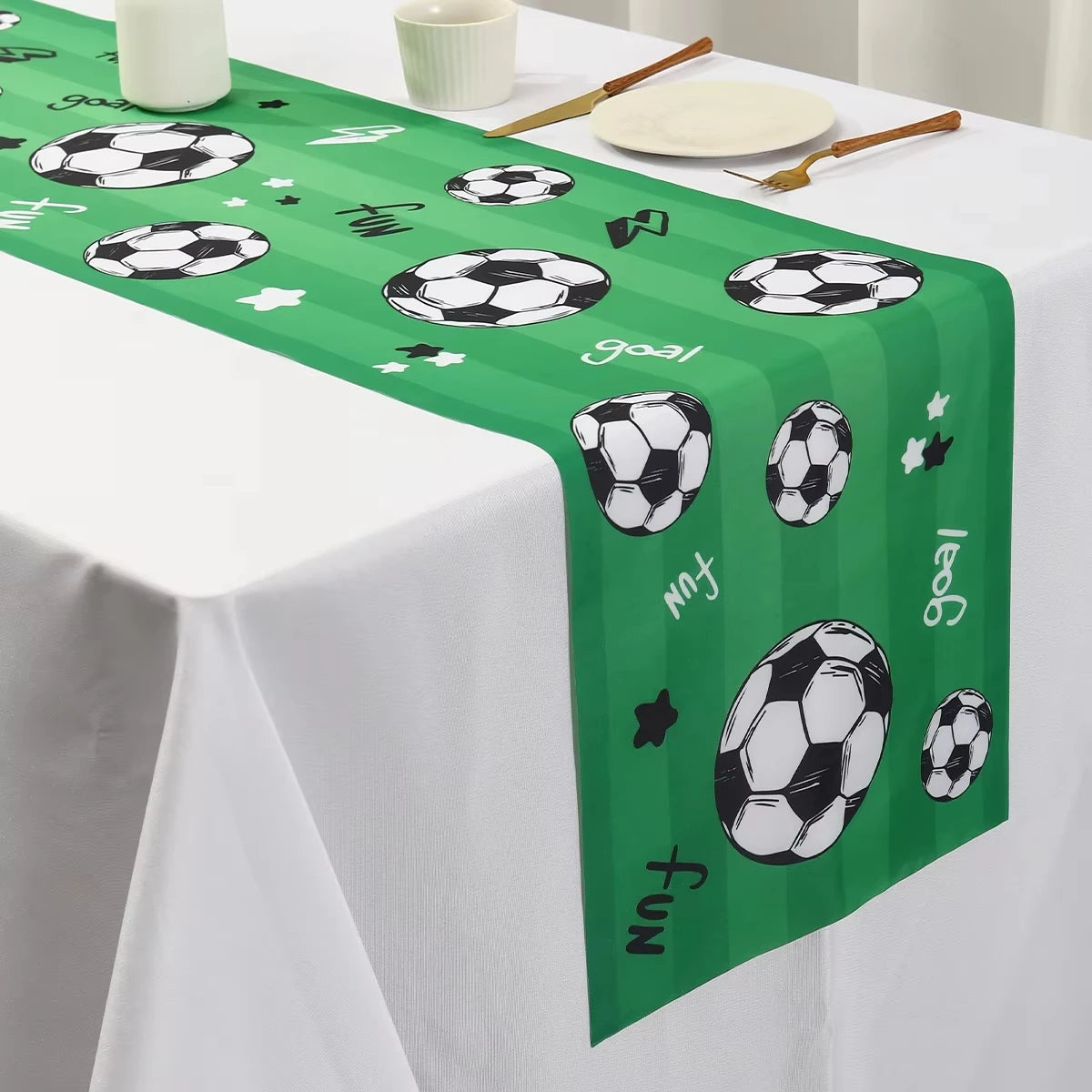 Toalha De Mesa Copa Mundo Futebol, Esportiva Para Chá Bebê, Tema Menino, Decoração