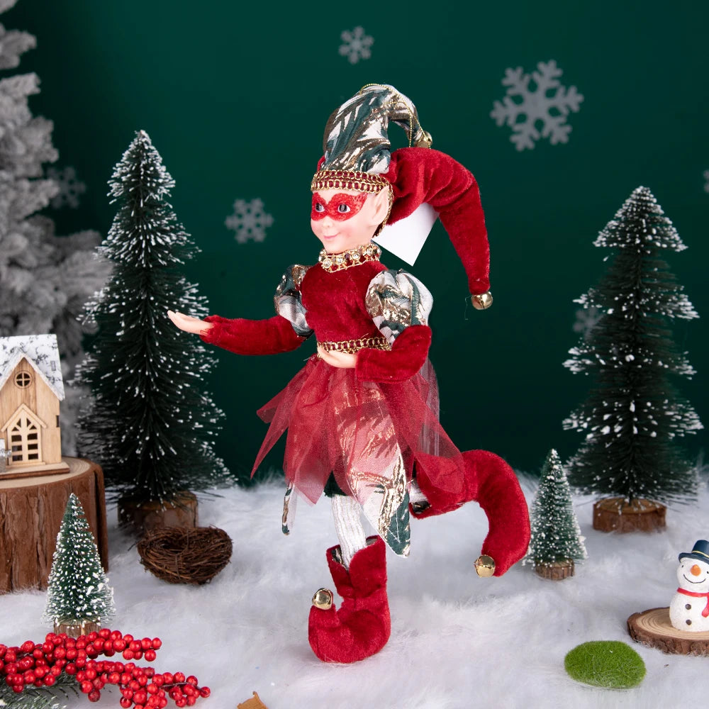 Fada do País das Maravilhas do Inverno de Natal, Grande - 45cm, Palhaço de Natal Decorativo
