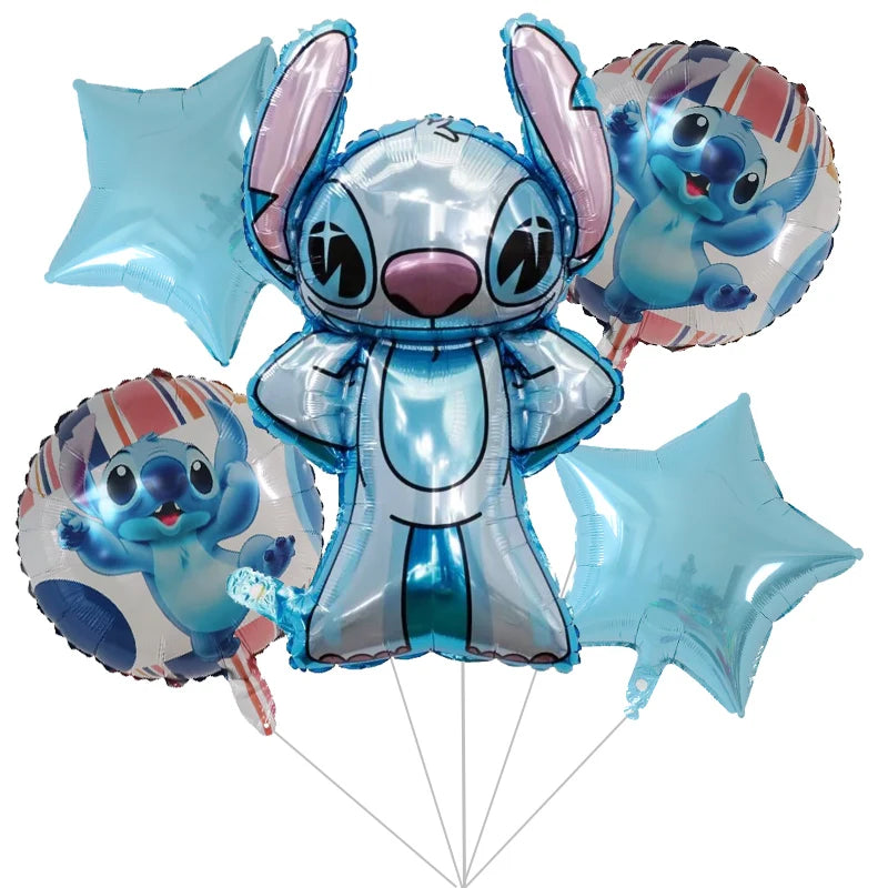 Balões de aniversário rosa e azul da Lilo e Stitch itens lilo & stitch personalizados