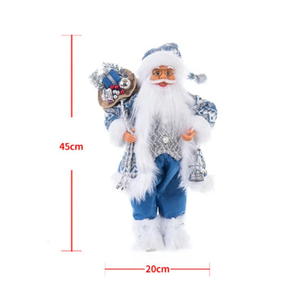 Boneco de Papai Noel - Decoração mesa Natal, estatuetas de Papai Noel, em pé, Papai Noel