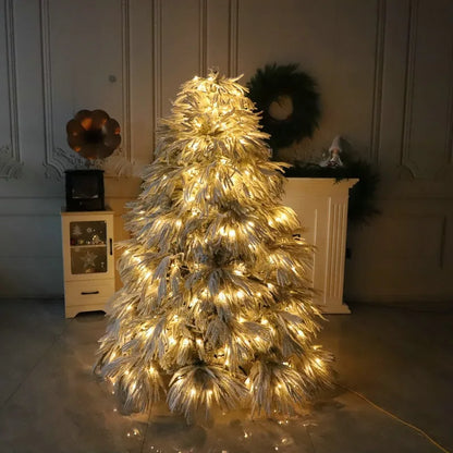 Árvore de Natal Artificial Mini Árvore Natal Branca com Luzes Quentes Decorações Natal