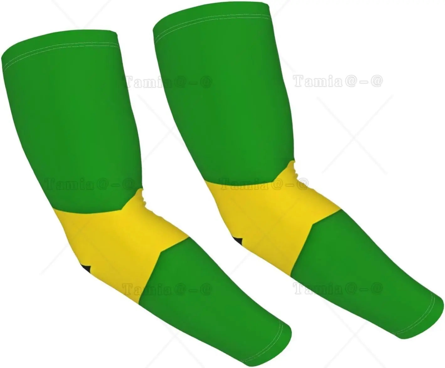 Mangas refrescantes com a bandeira da Brasil, proteção solar, homens e mulheres, ideais