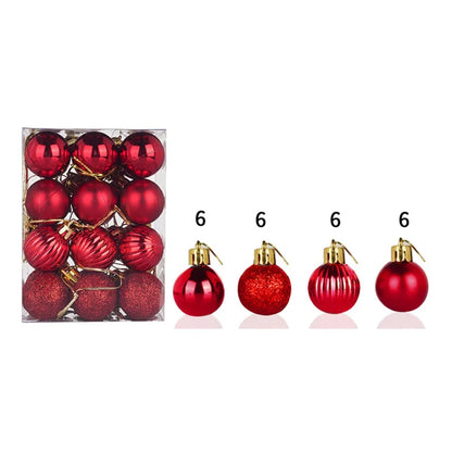 Bolas de Decoração de Natal 24 Peças de Bolas de Enfeite de Árvore de Natal Decorações