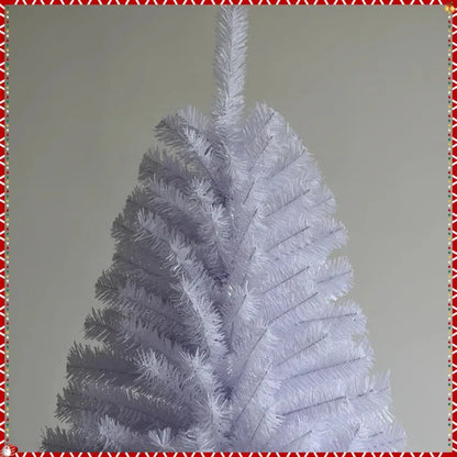 Árvore de Natal branco com neve artificial, árvore cheia de 2.1 M, suporte de metal festa