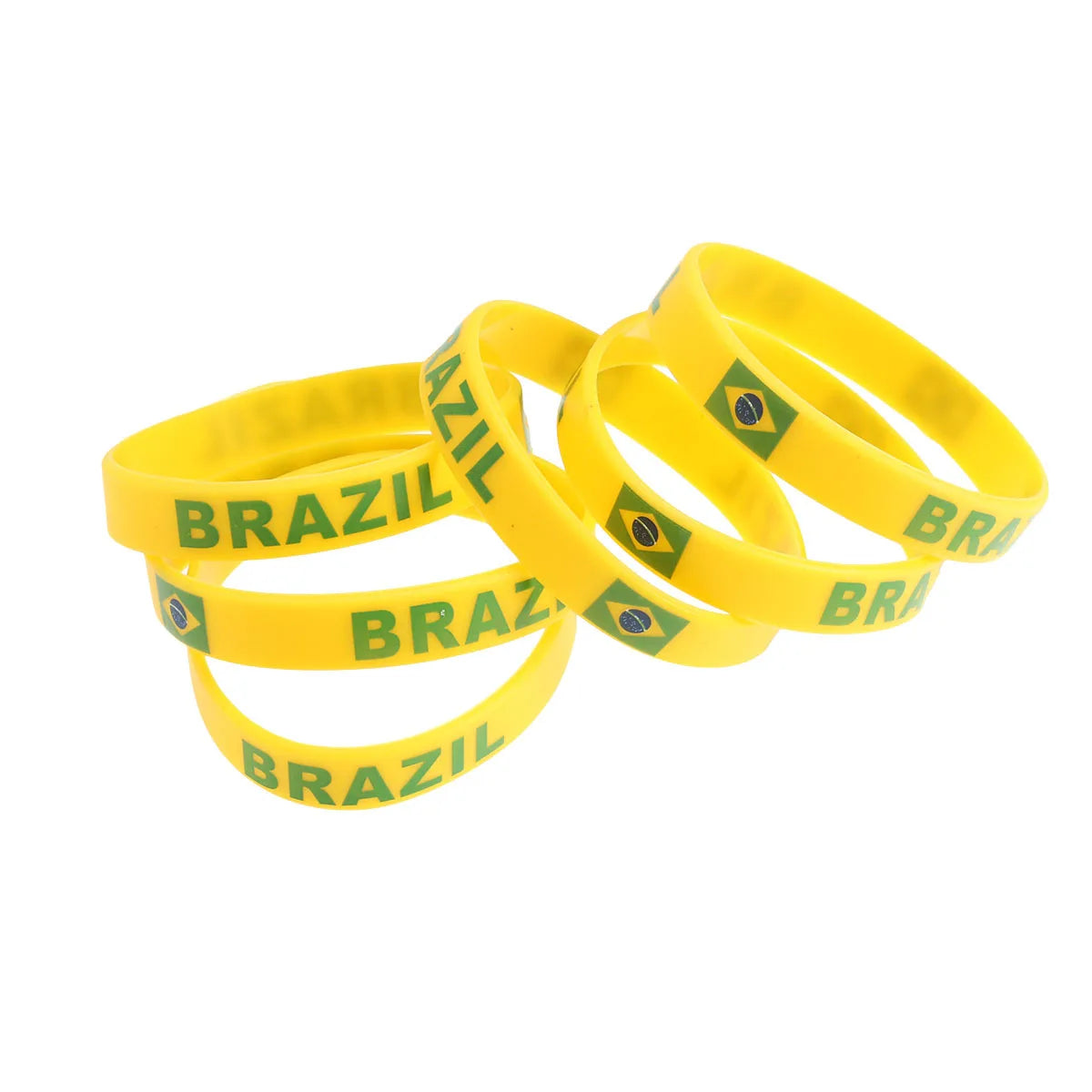 Pulseira de silicone com a do Brasil, 1 peças, nacional do Brasil, copa europeia, campo