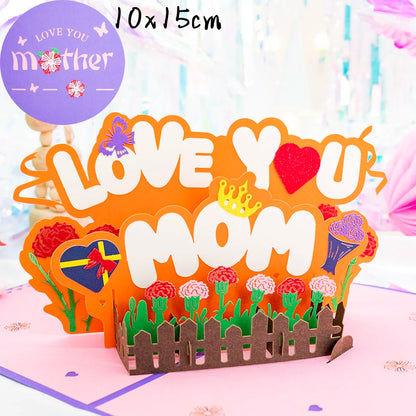 Cartão Pop Up Dia das Mães, Cartão de Dia das Mães da Filha, Pop Up Feliz Dia das Mães!
