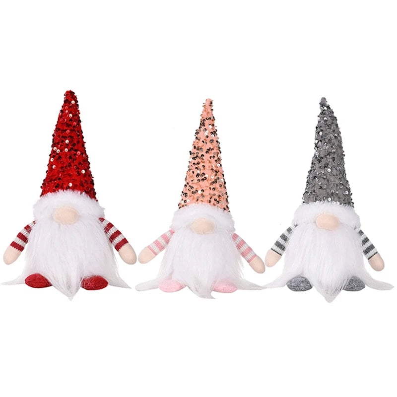 Kit boneco Papai Noel Boneco de Neve Rena Natal Boneco de Natal em pé - boneca retrátil