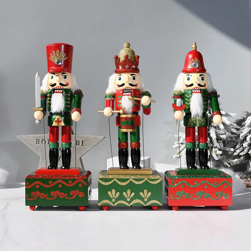 Quebra-Nozes Enfeite de Natal de 30,5 cm, Quebra-Nozes, Caixa de Música de Madeira