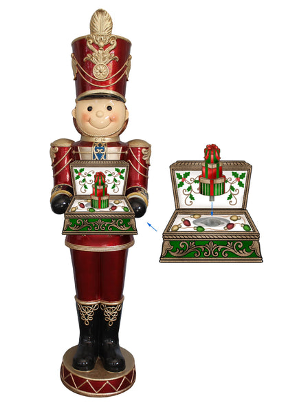 Bonecos do Quebra-Nozes – Estátua Iluminada de Soldado Quebra-Nozes de Natal LED